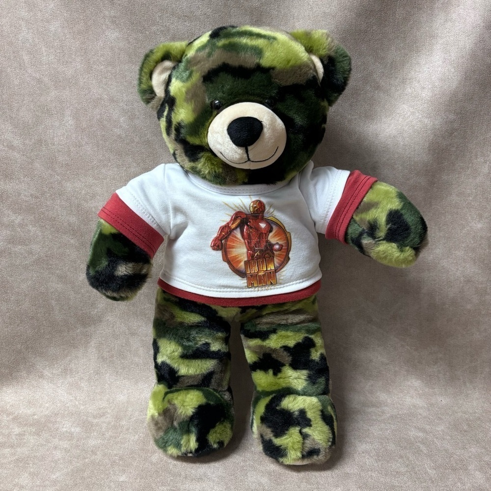 Build A Bear Marine Camo Camouflage Green Stuffed Animal Toy BAB Plush 2011